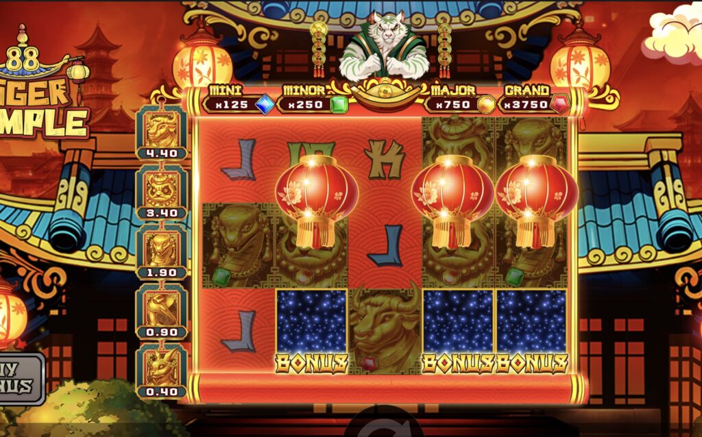 Tiger Temple 88 bonus rounds feature