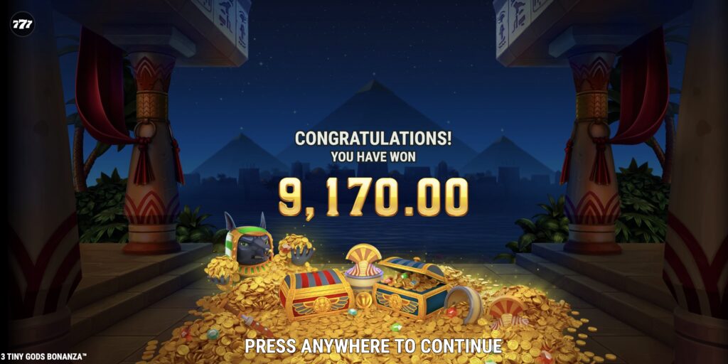 3 Tiny Gods Bonanza huge slot win