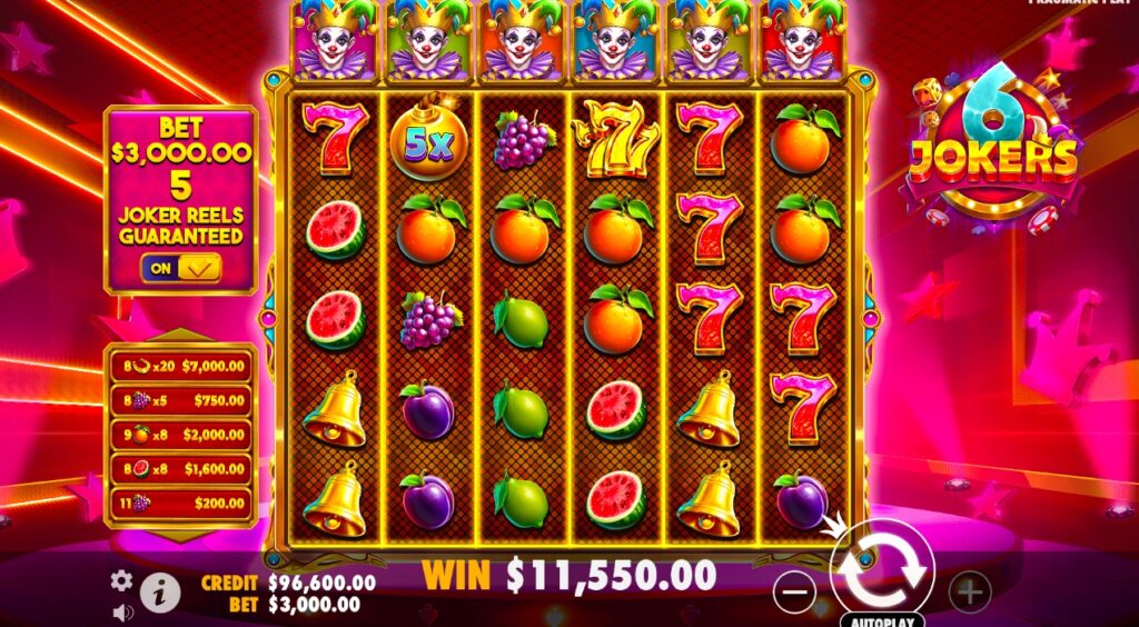 6 Jokers free spins feature gameplay