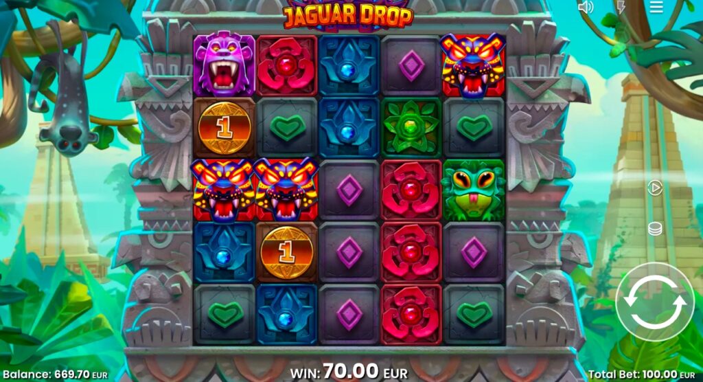 Jaguar Drop bonus feature gameplay