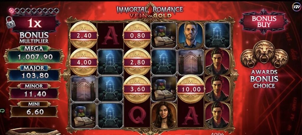 Immortal Romance Vein of Gold slot gameplay