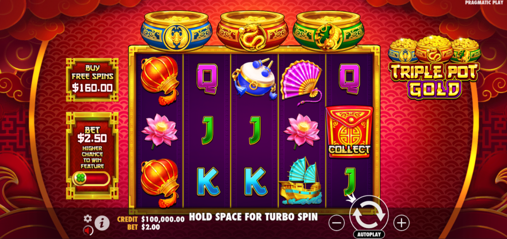 triple pot gold slot game