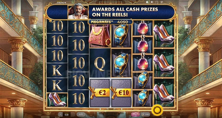 Trillionaire Megaways gameplay.