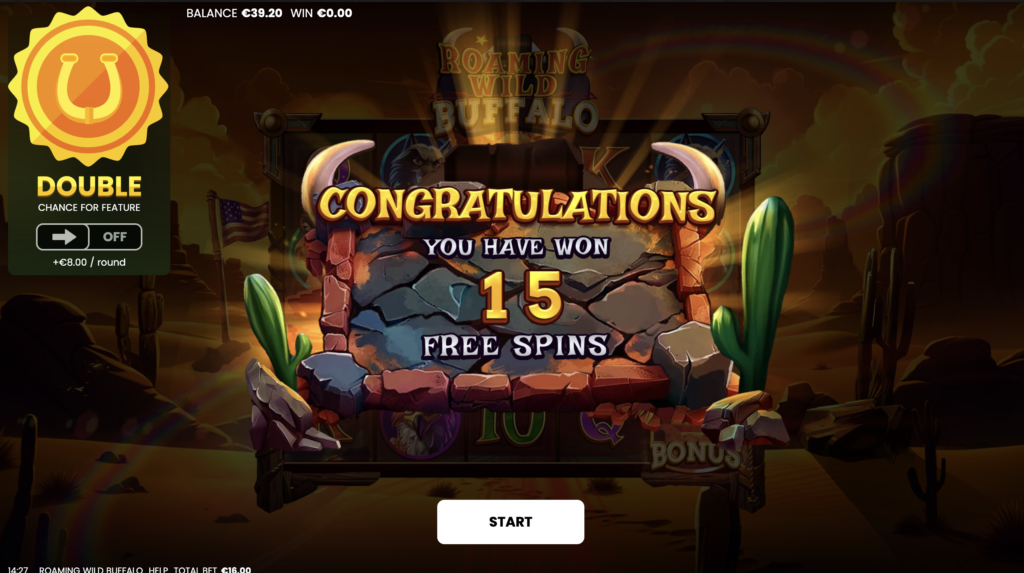 Roaming Wild Buffalo free spins