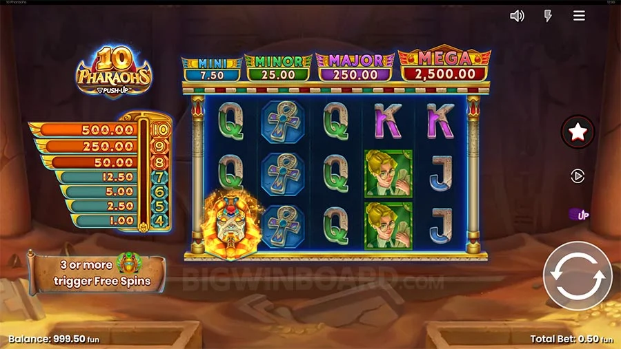 10 Pharaohs gameplay.