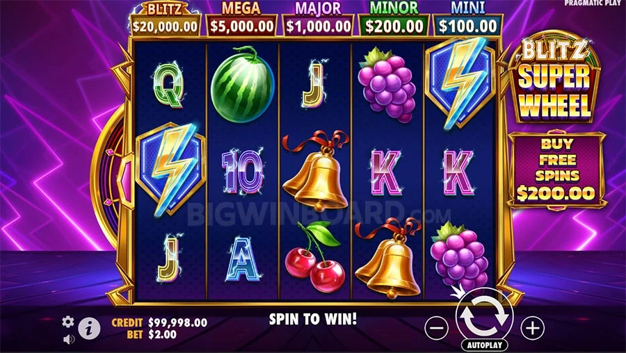blitz super wheel slot