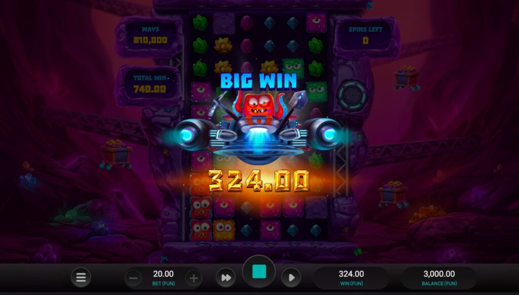 Space Miners huge slot win