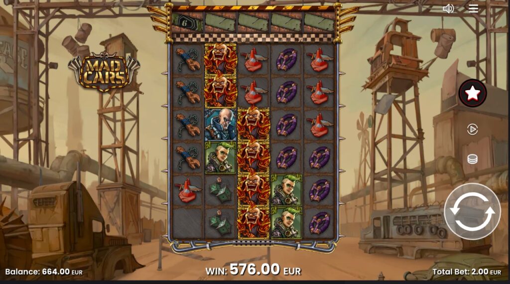 Mad Cars slot gameplay