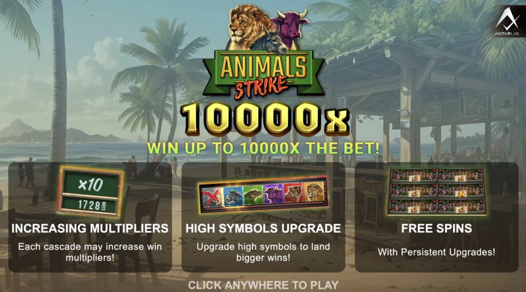 Animal Strike paylines and features