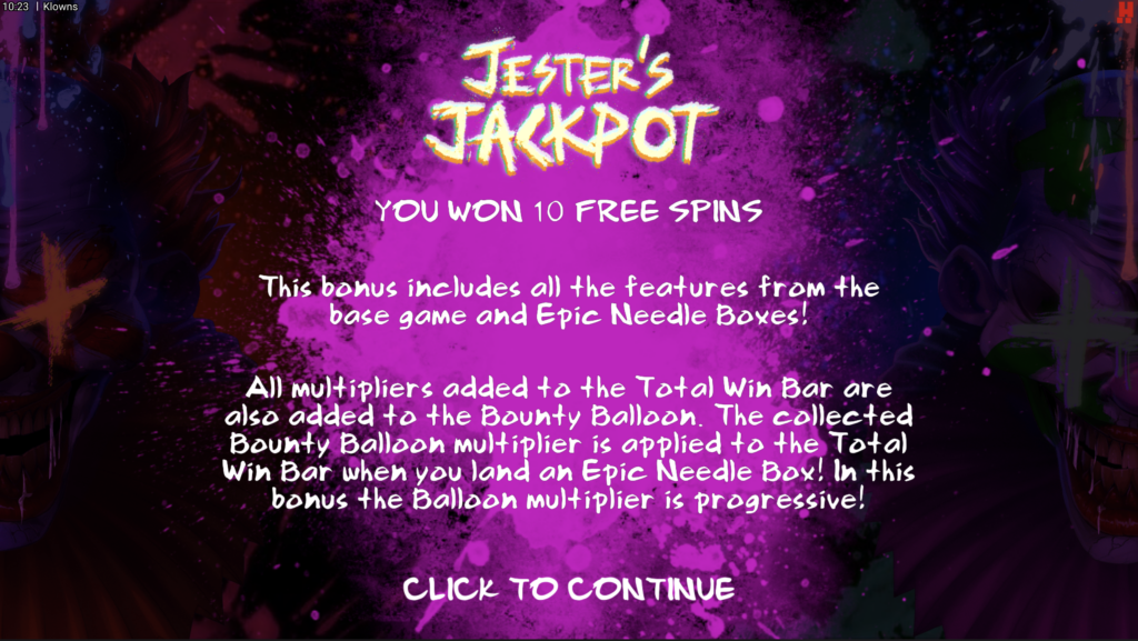 Klowns free spins