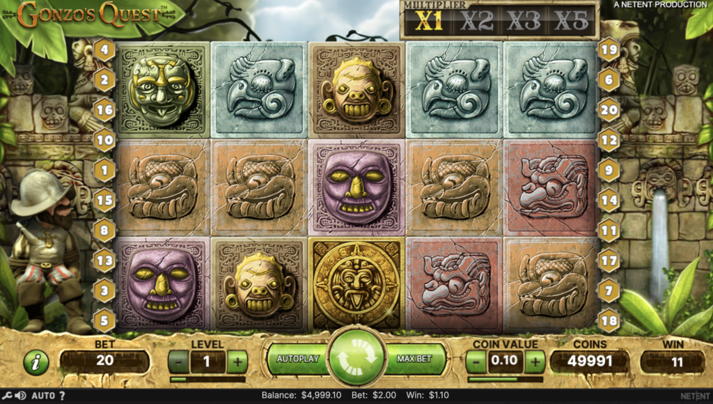 Gonzo’s Quest gameplay.