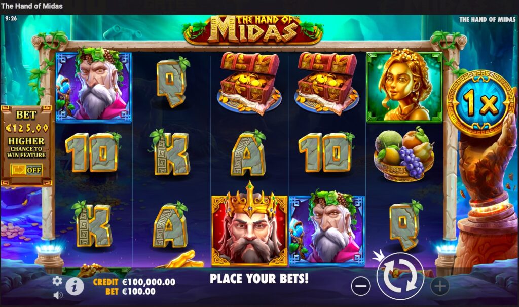The Hand of Midas slot gameplay